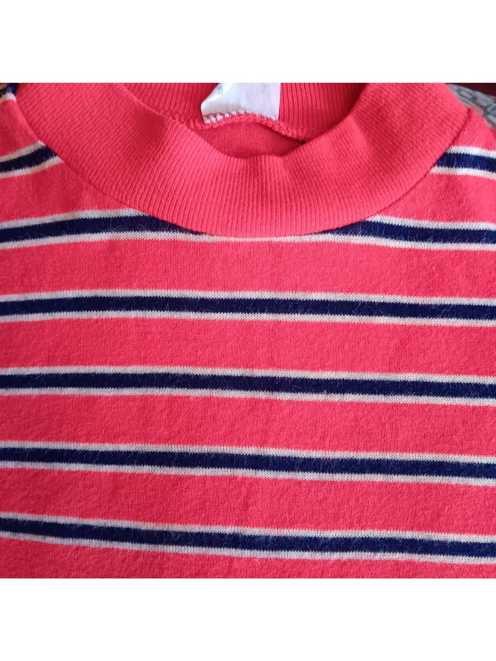 True Vintage Boys 5 T-shirt Striped 1970's Buttery Single Stitch Acrylic LS USA